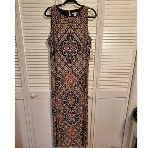 London Times Woman Sleeveless Multicolored Dress